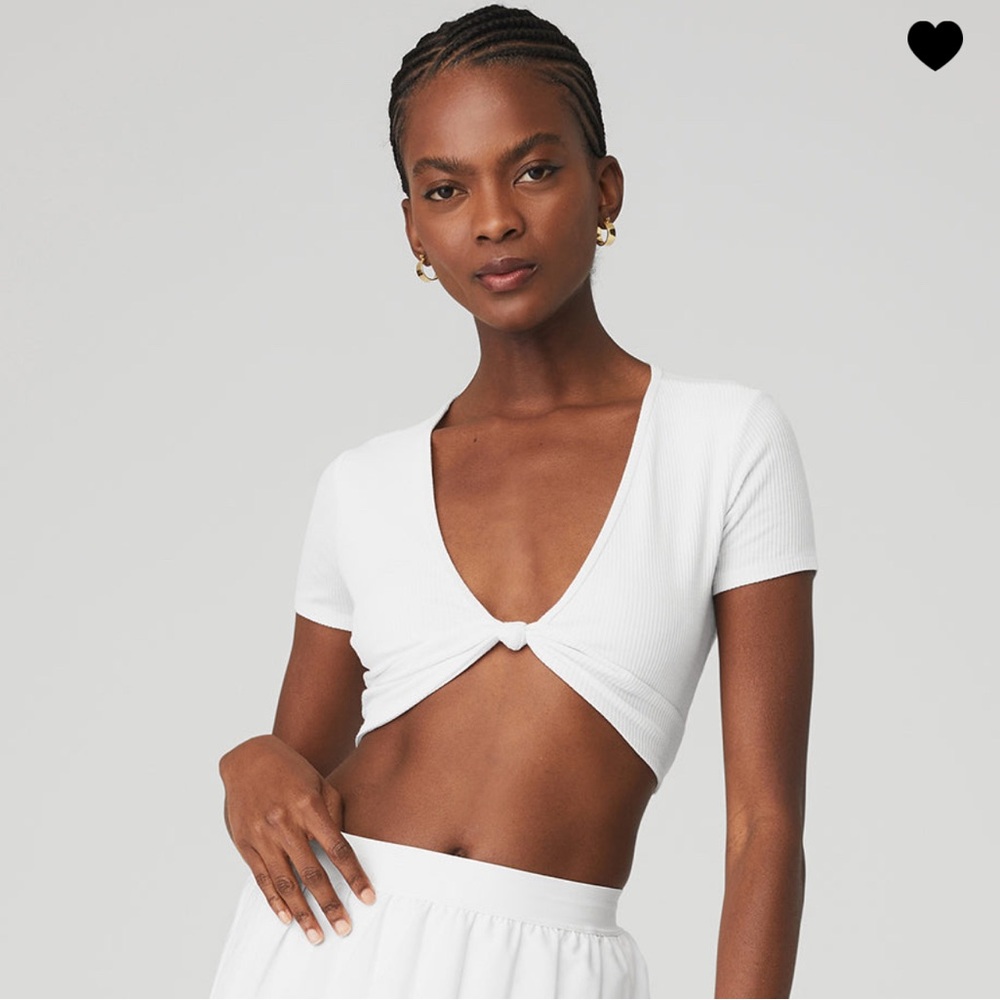 Alo Ribbed Knot Short Sleeve